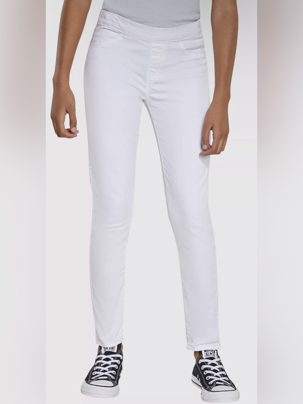 White Levi Pull-On Jegging Stretch Kids Skinny Jeans